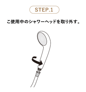 リビルドシャワーヘッドは取り付けが簡単