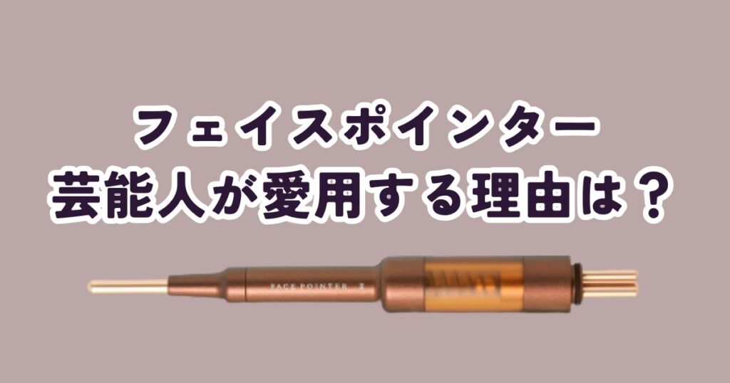 【結論】芸能人がフェイスポインターをガチ愛用する理由