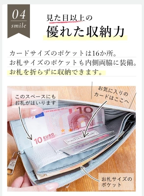 サロンドアルファード　ルクーチェ Ｌ字ファスナー 長財布