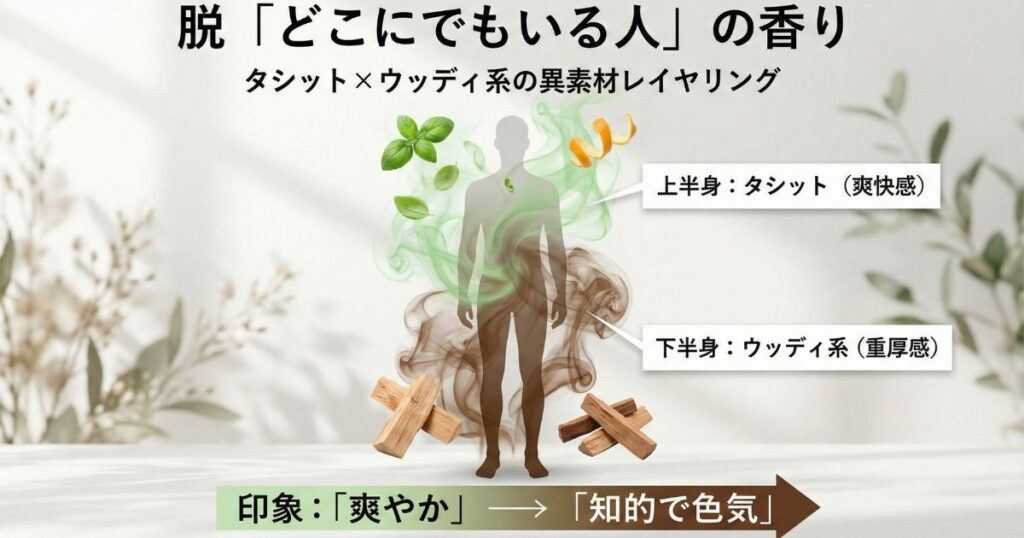 イソップ タシットが絶対に被らない「異素材レイヤリング(重ね付け)」