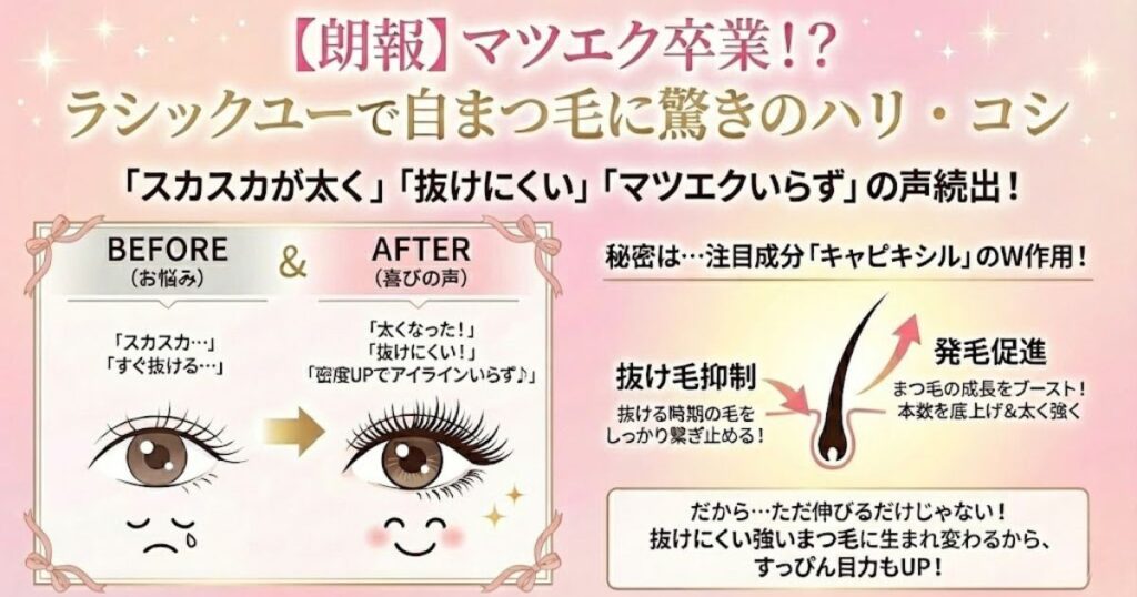 マツエク卒業！自まつ毛にハリとコシが出た