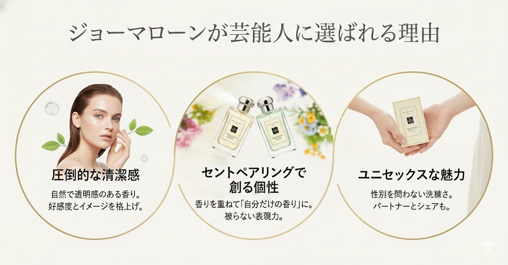 ジョーマローンの香水が芸能人に選ばれる理由