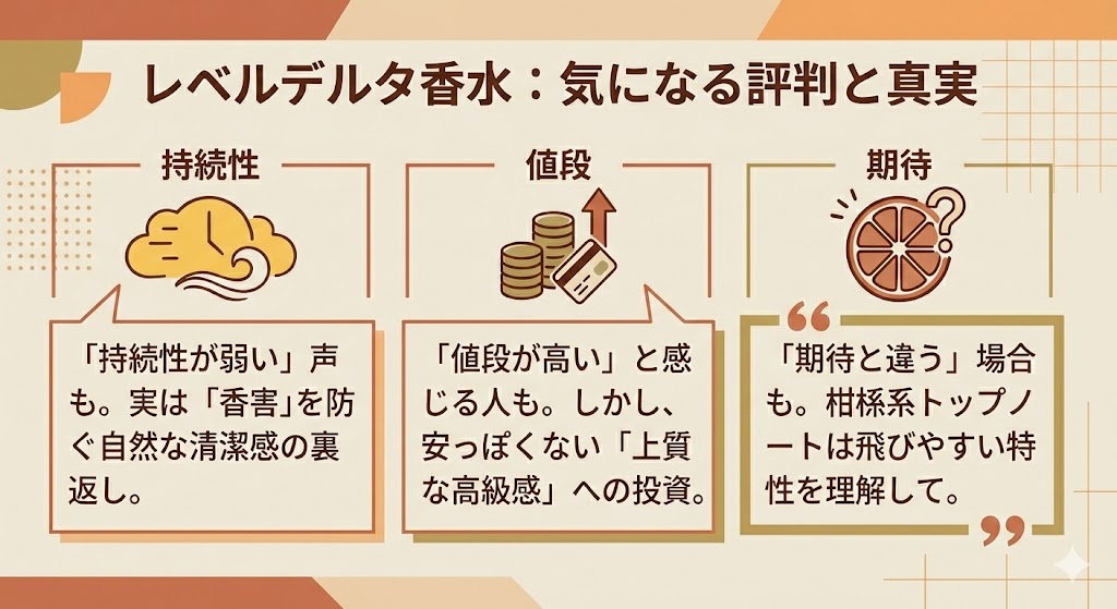 レベルデルタ香水の悪い口コミ・評判