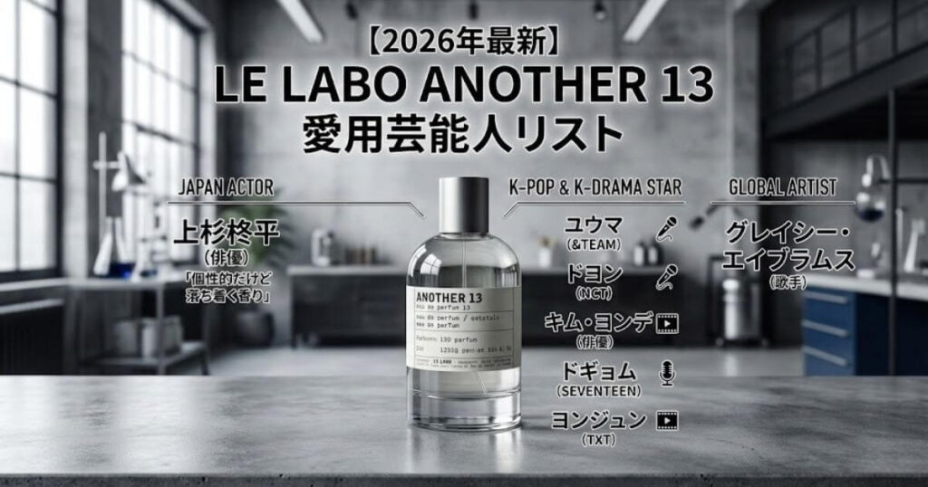 【2026年最新】ルラボ アナザー13を愛用する芸能人リスト