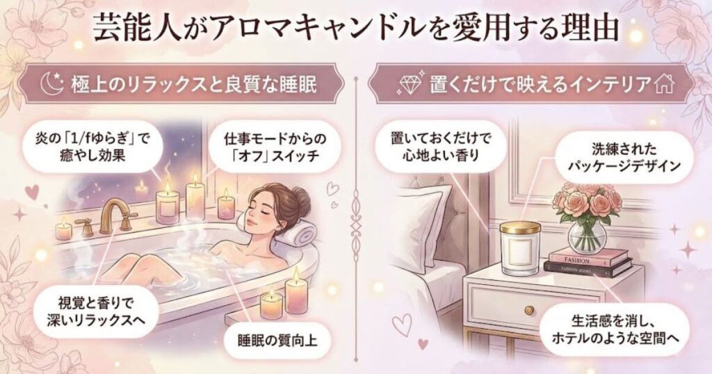 なぜ芸能人はアロマキャンドルを愛用するの？人気の理由