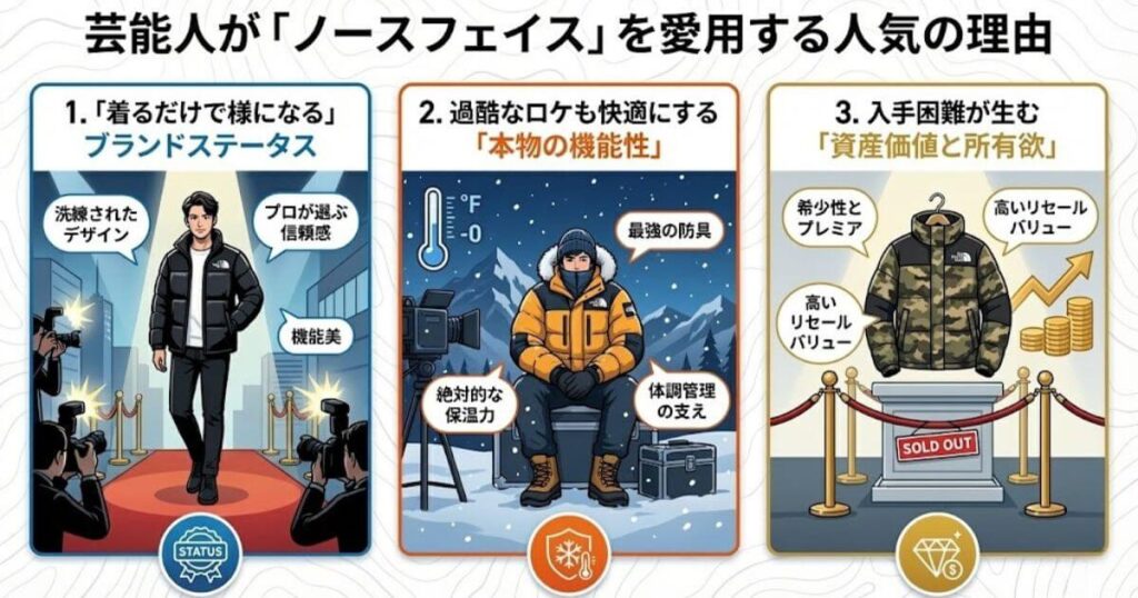なぜ芸能人は「ノースフェイス」を愛用するのか?人気の理由