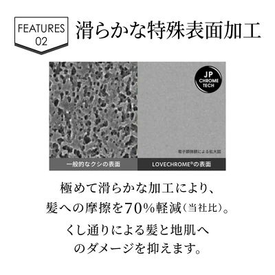 ラブクロムは摩擦ダメージを極限まで軽減する。