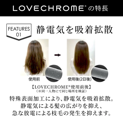 ラブクロムは静電気を吸着・拡散してくれる