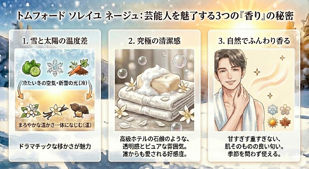 なぜ芸能人に人気？ソレイユネージュの「香り」の特徴