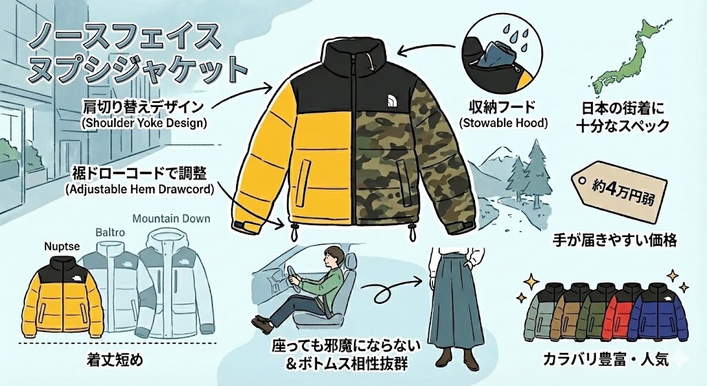 ノースフェイスの「ヌプシジャケット」