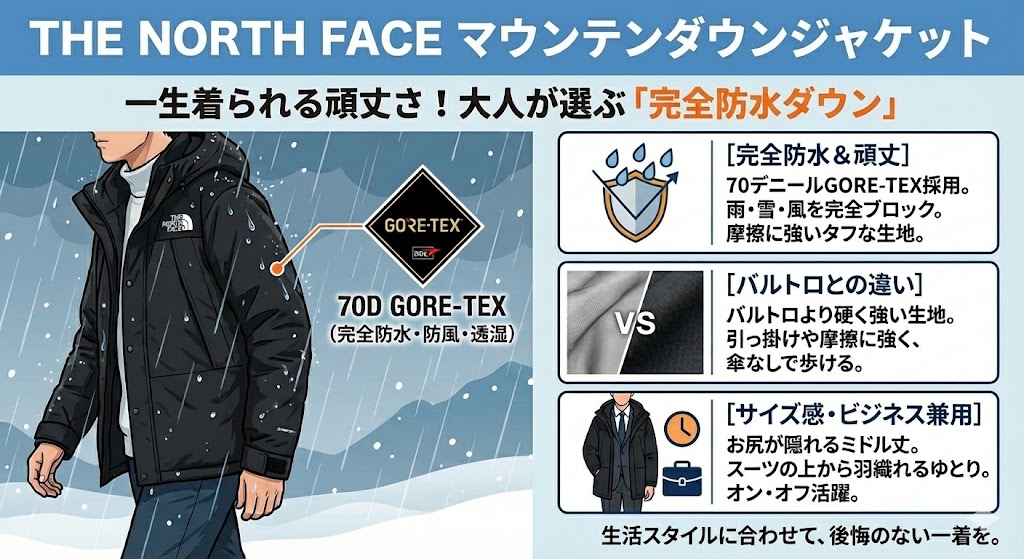 ノースフェイスの「マウンテンダウンジャケット」