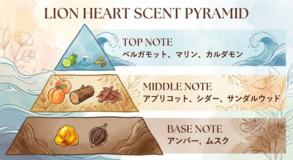 ライオンハートの「アプリコット×マリン」の香り