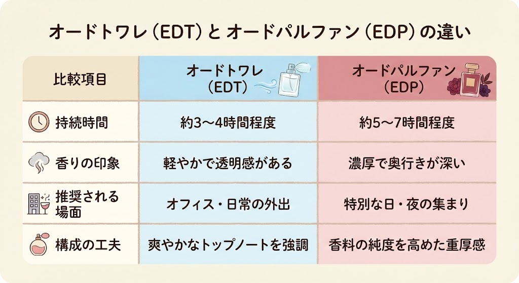 濃度と持続時間で選ぶ