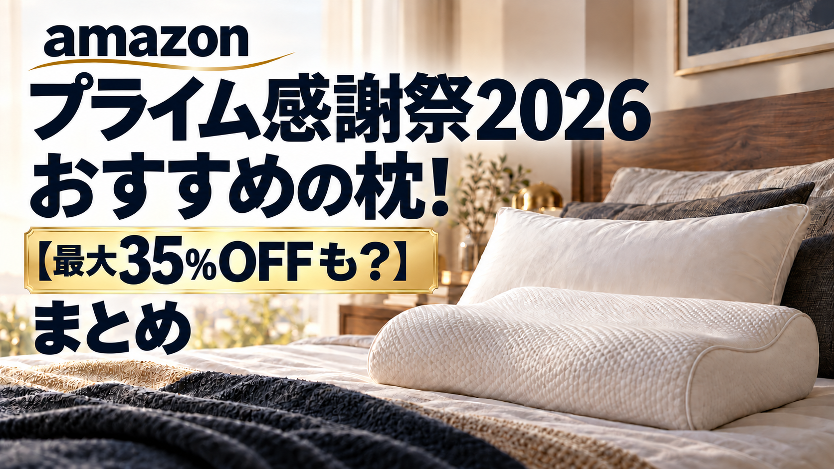 Amazonプライム感謝祭2026おすすめ枕！【最大35％OFFでお得】