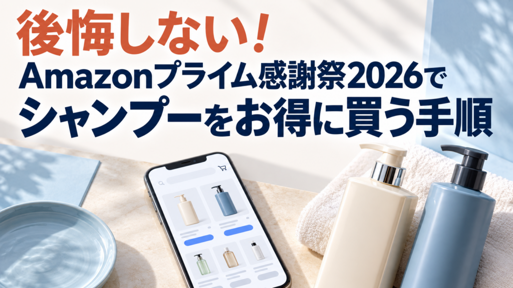 後悔しない!Amazonプライム感謝祭2026でシャンプーをお得に買う手順