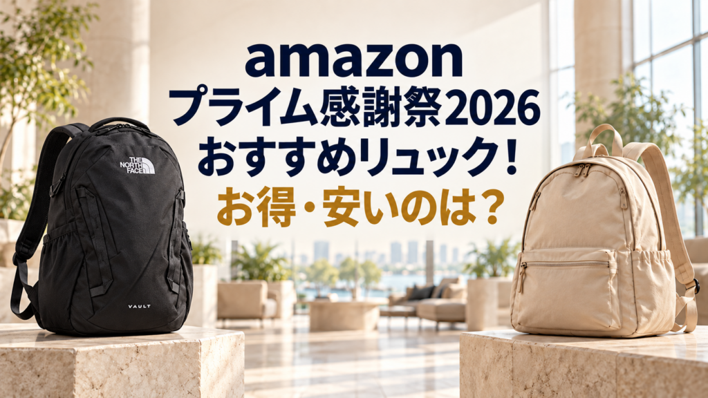 amazonプライム感謝祭2026おすすめリュック！お得・安いのは？