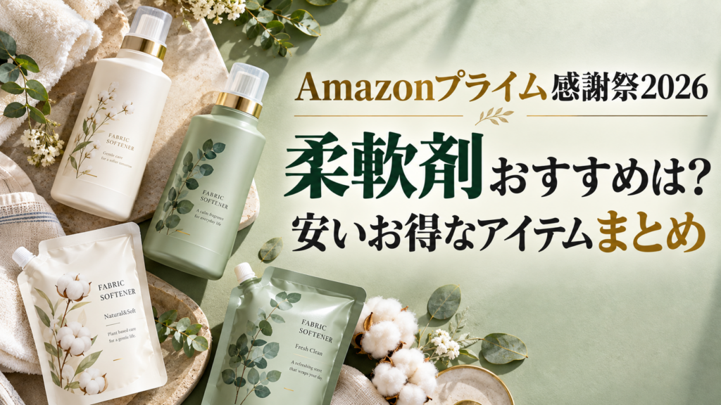 Amazonプライム感謝祭2026柔軟剤おすすめは？安いお得なアイテムまとめ