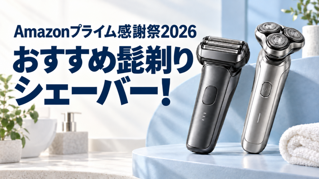 Amazonプライム感謝祭2026おすすめの髭剃り！【最大50％OFFでお得】まとめ