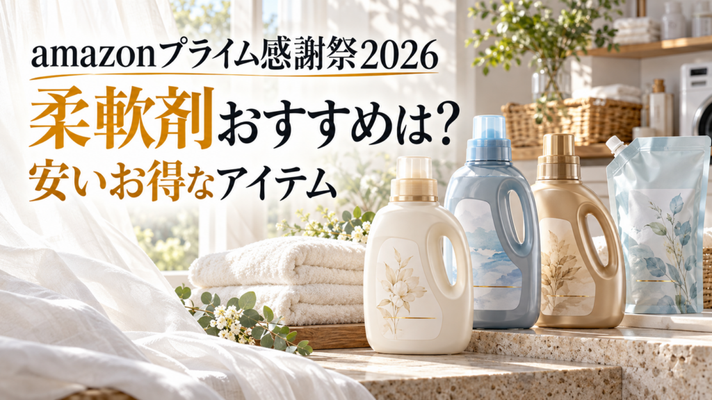 amazonプライム感謝祭2026柔軟剤おすすめは？安いお得なアイテム