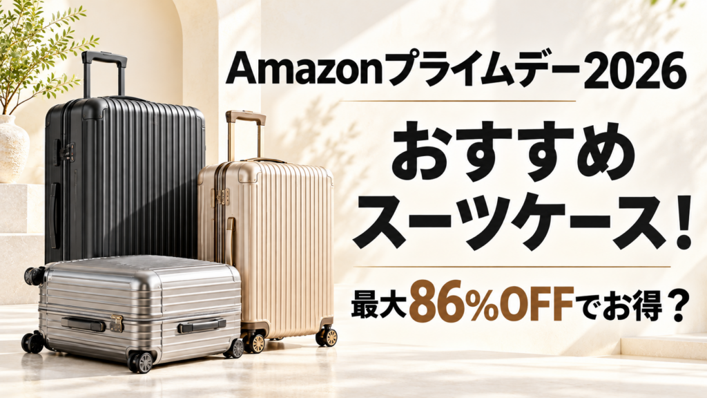 Amazonプライム感謝祭2026おすすめスーツケース・キャリーケース！