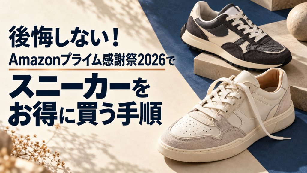 後悔しない！Amazonプライム感謝祭2026でスニーカーをお得に買う手順